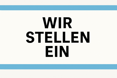 Schriftzug "Wir stellen ein"