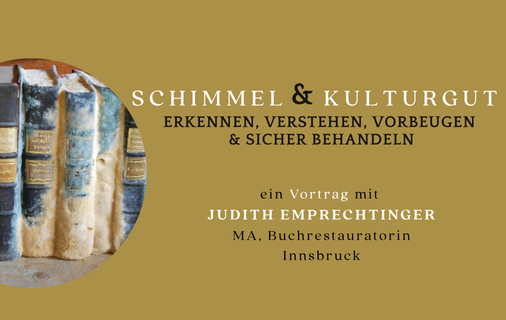 Grafik mit Titel der Veranstaltung und Angaben zur Referentin